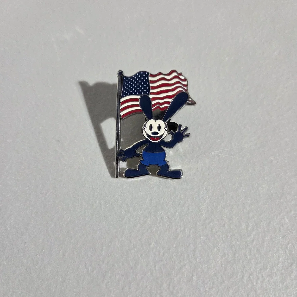 Disney Pin Oswald the Lucky Rabbit OS Blue Patriotic American Flag Enamel 2019